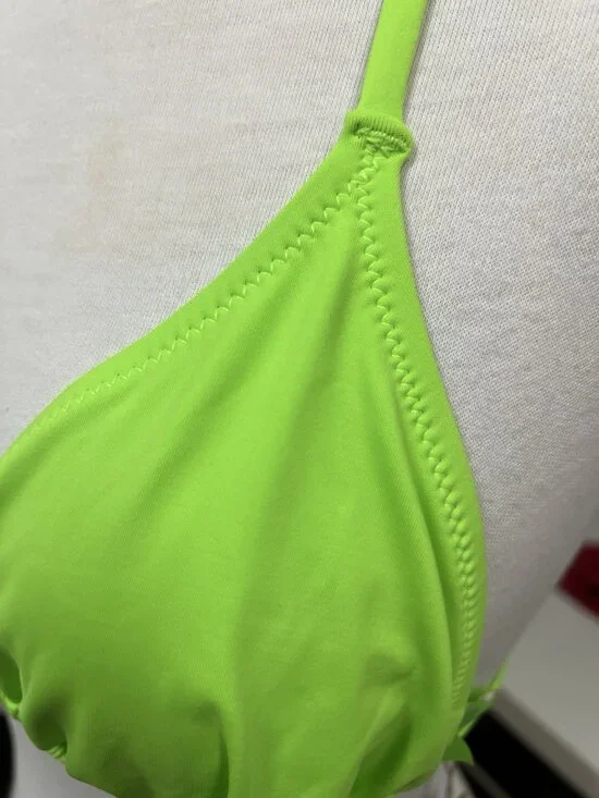 SKIMS Neon Lime Triangle Bikini Top - Picture 7 of 8